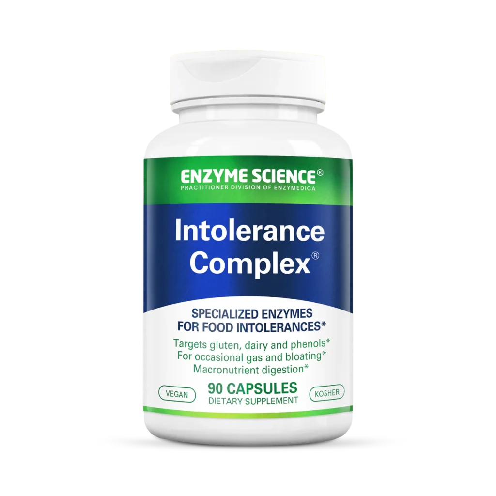 A bottle of enzyme science intolerance complex