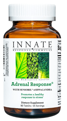 A bottle of adrenal response with sensoril ashwagandha.