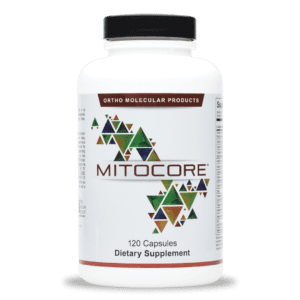 A bottle of mitocore is shown.