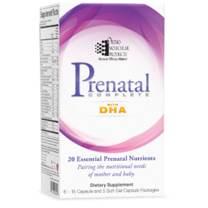 A box of prenatal complete with dha