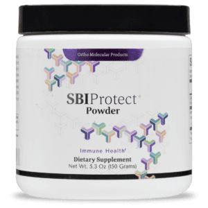 A jar of sbi protect powder