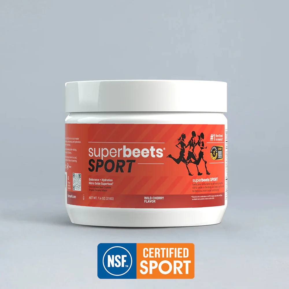 A container of superbeets sport is shown.