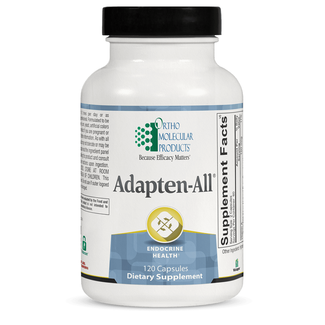 A bottle of adapten-all supplement