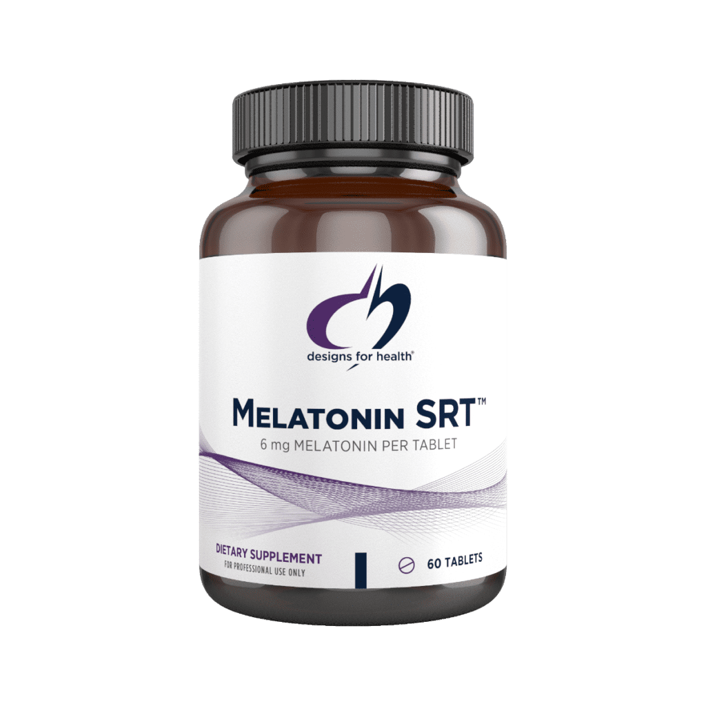 A bottle of melatonin srt