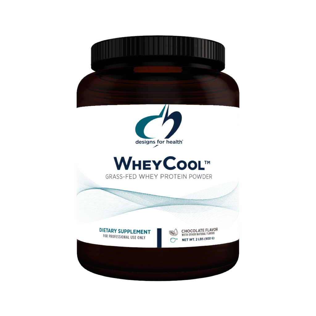 A bottle of whey cool is shown.