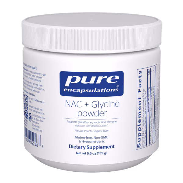 NAC Glycine Powder packaging on display.